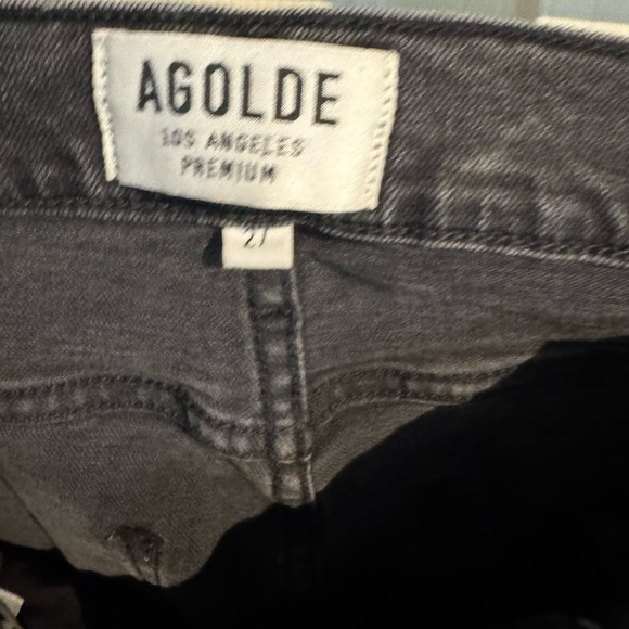 Agolde Pinch Waist Skinny Jeans Grey High Rise Stretch Denim Womens Size 27 B467 - Picture 7 of 16